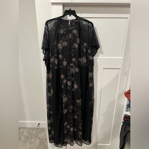 Torrid Black Floral Maxi Dress